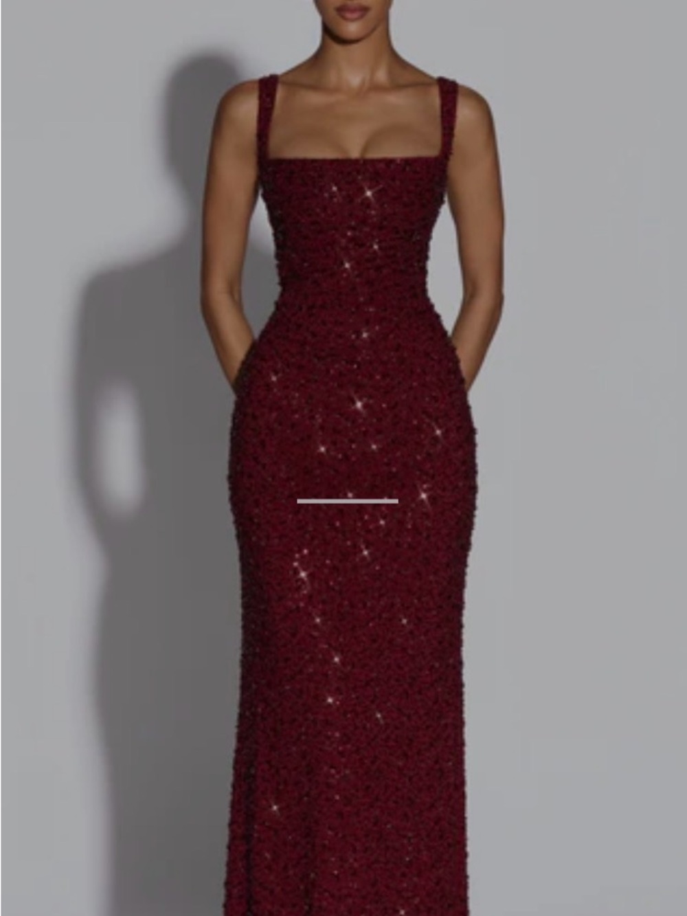 Calanthe Maxi Dress - burgundy baby boo. Worn once. - Picture 2 of 4
